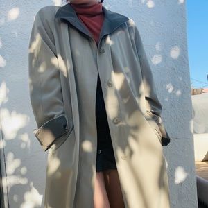 Gallery Olive Green Overcoat, Size 12